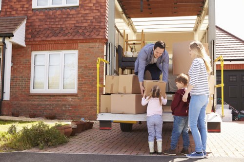 People using Fulwell storage for household items in organized boxes