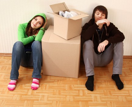 Professional flat removals in Fulwell with moving van outside apartment building