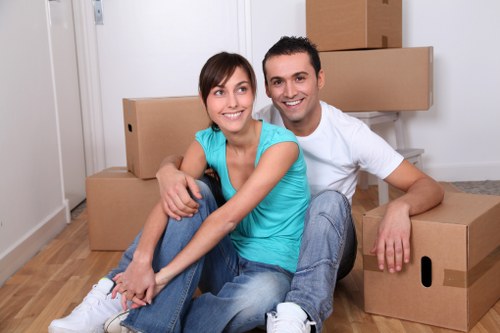 Removal van loading furniture for a Fulwell move