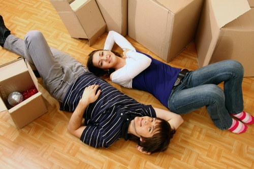 Boxes and furniture prepared for secure storage near Fulwell